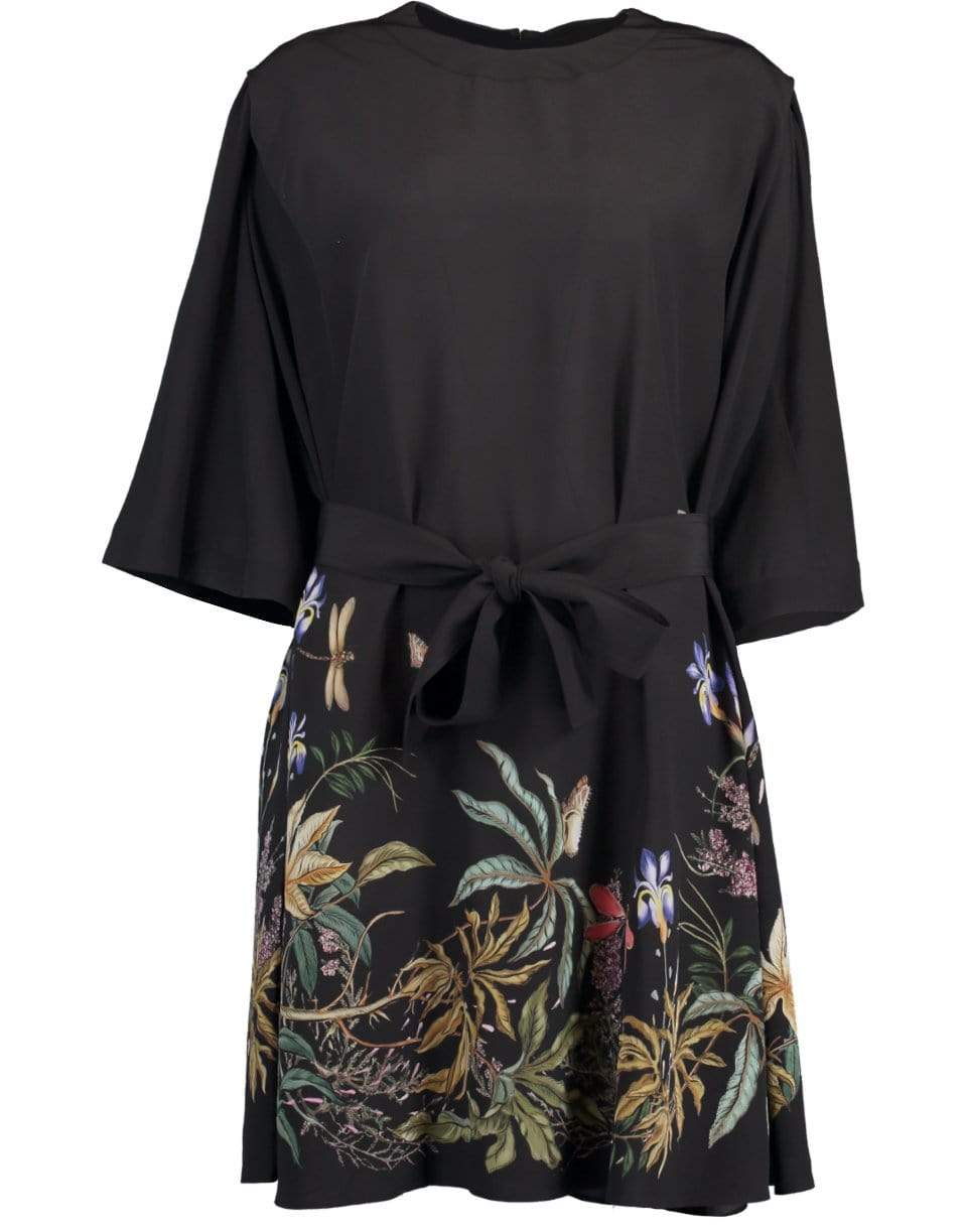 GIVENCHY-Elbow Sleeve Rainbow Print T-Shirt Dress-
