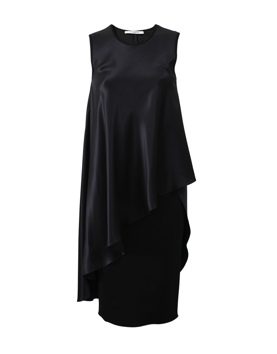 GIVENCHY-Satin Overlay Dress-