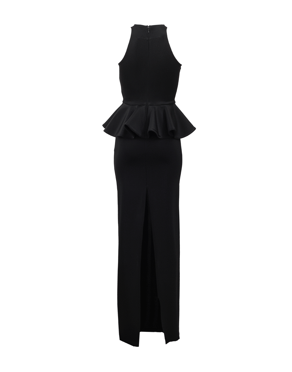 GIVENCHY-Gown With Peplum Front-BLACK