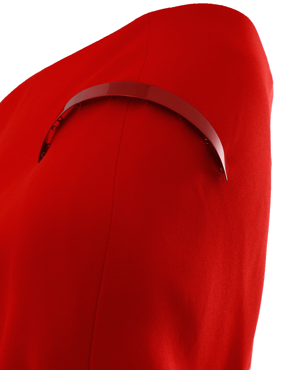 GIVENCHY-One Shoulder Gown-RED