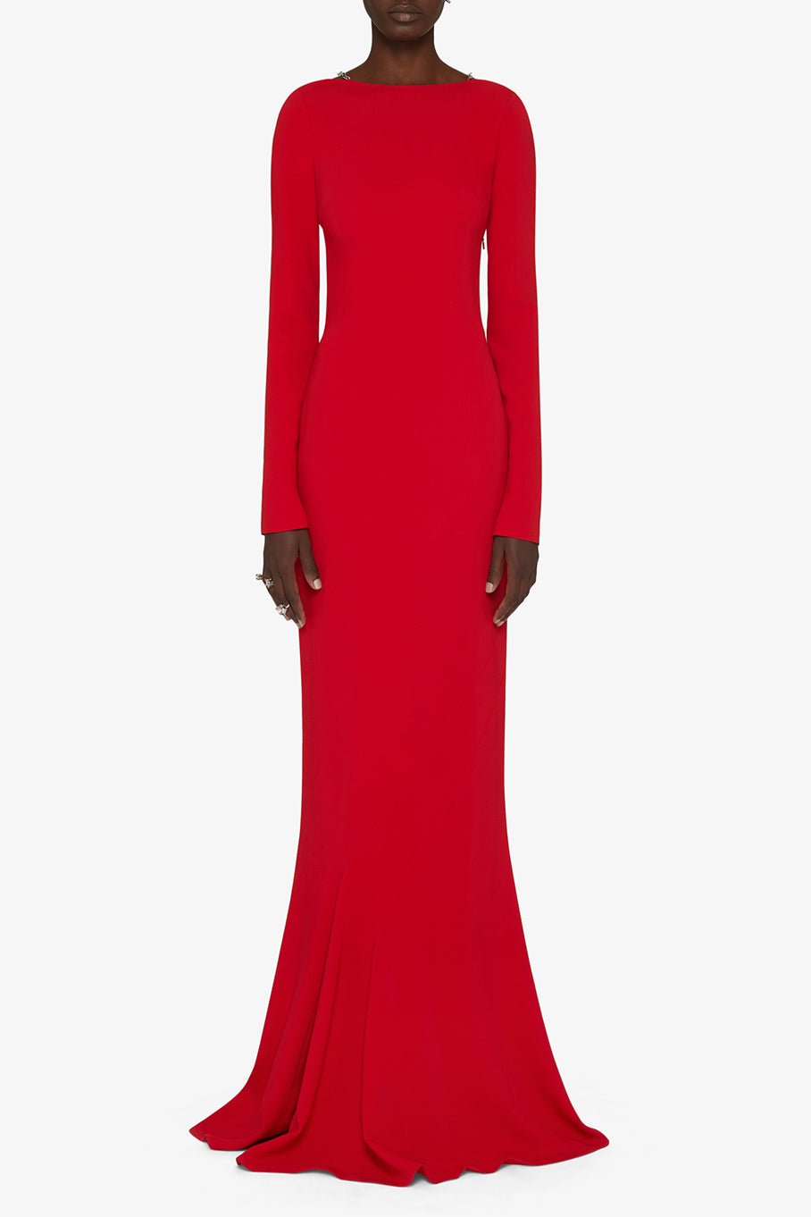 GIVENCHY-Long Sleeve Dress W/ Chain-