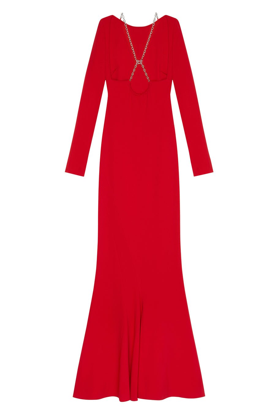 GIVENCHY-Long Sleeve Dress W/ Chain-
