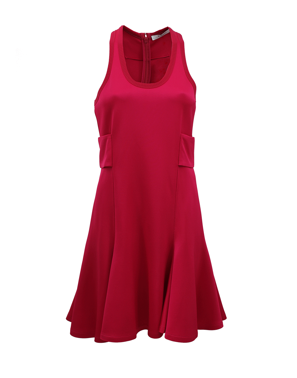 GIVENCHY-Racer Back Flounce Dress-FUSCHIA