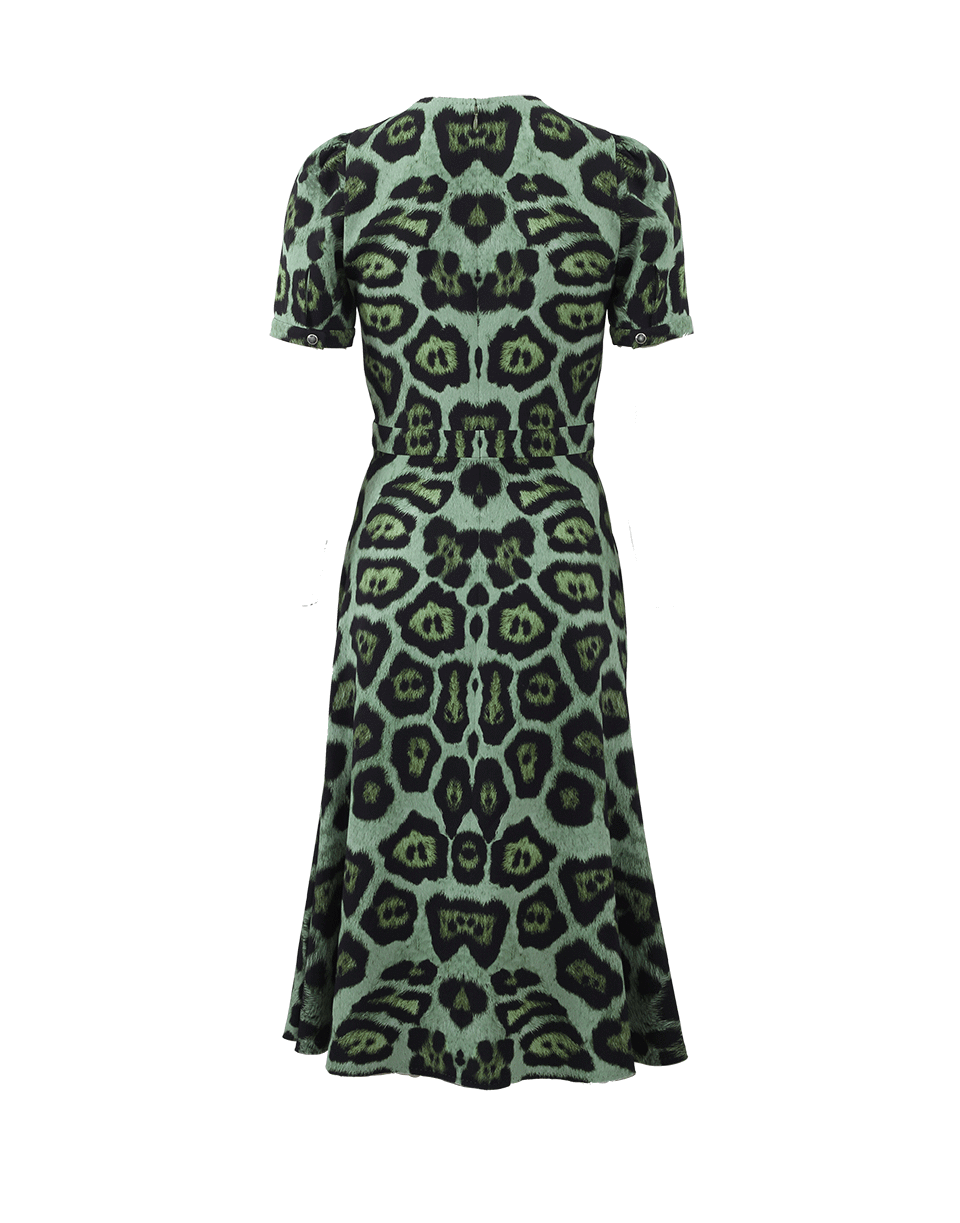 GIVENCHY-Jaguar Print Midi Dress-