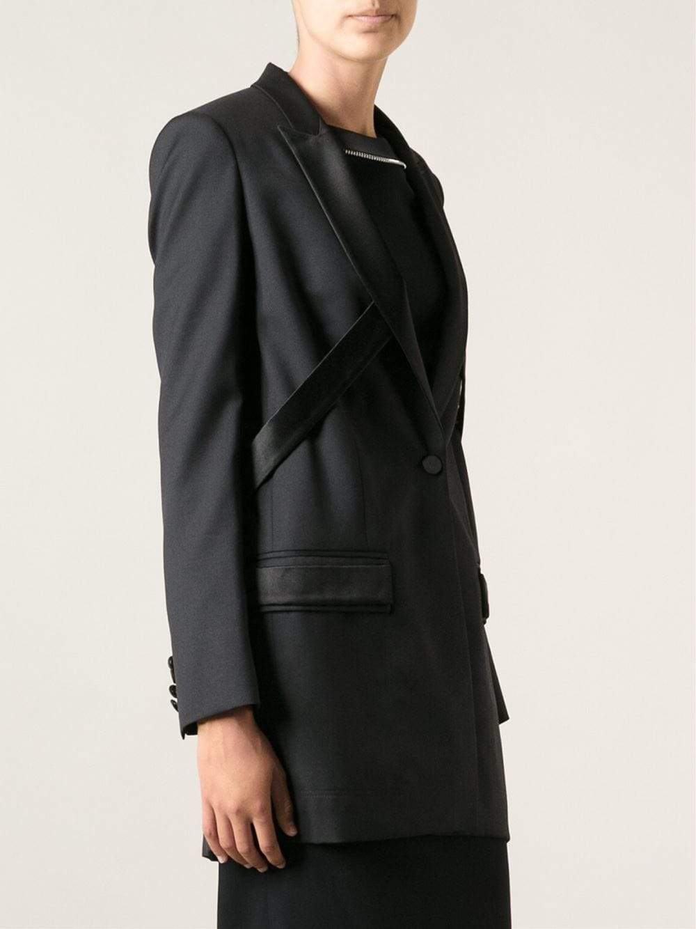 GIVENCHY-Long Tuxedo Blazer-