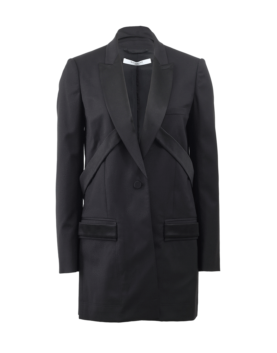GIVENCHY-Long Tuxedo Blazer-