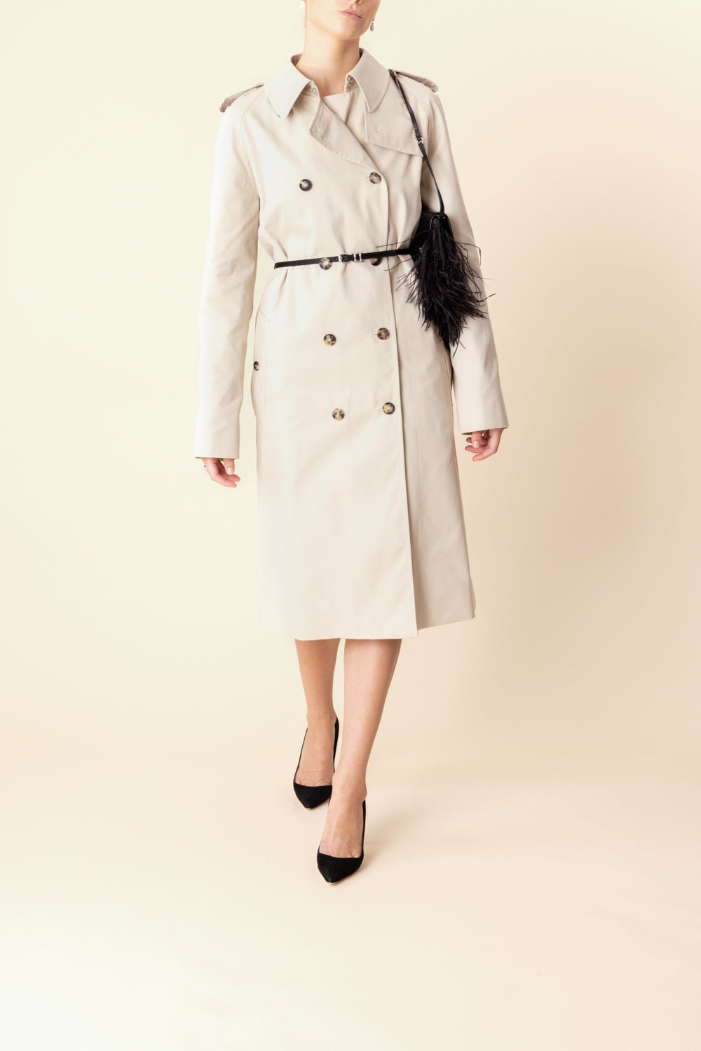 GIVENCHY-Voyou Trench Coat-EGGSHELL