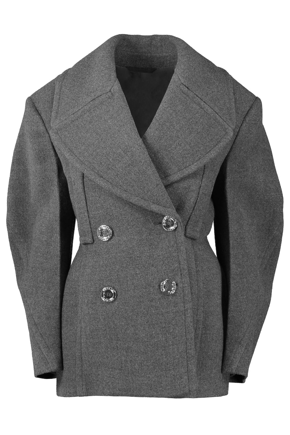 Double Wool Melange Peacoat-SLATEBLD-38-CLOTHINGJACKETCASUAL-GIVENCHY