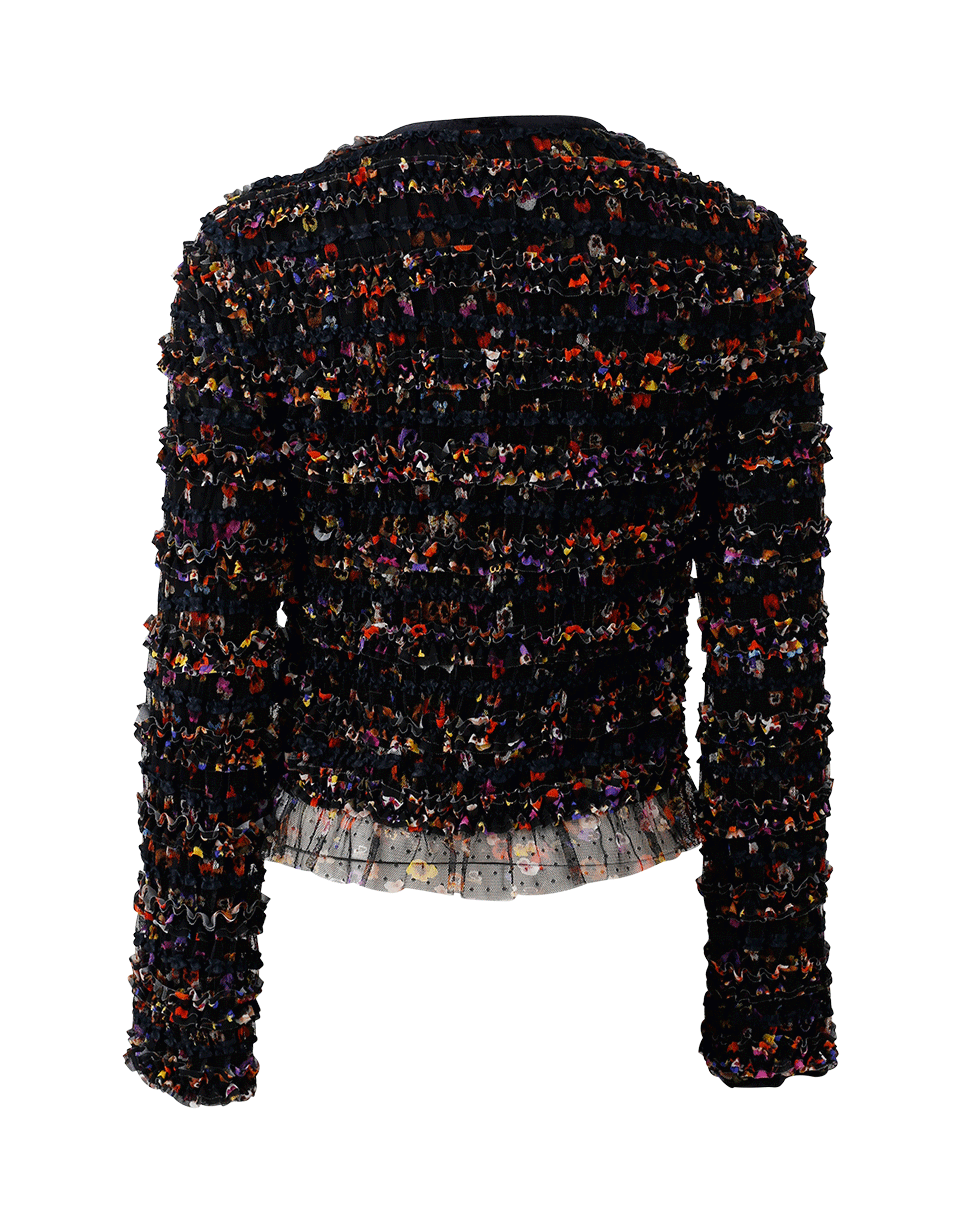 GIVENCHY-Pansy Print Tulle Jacket-