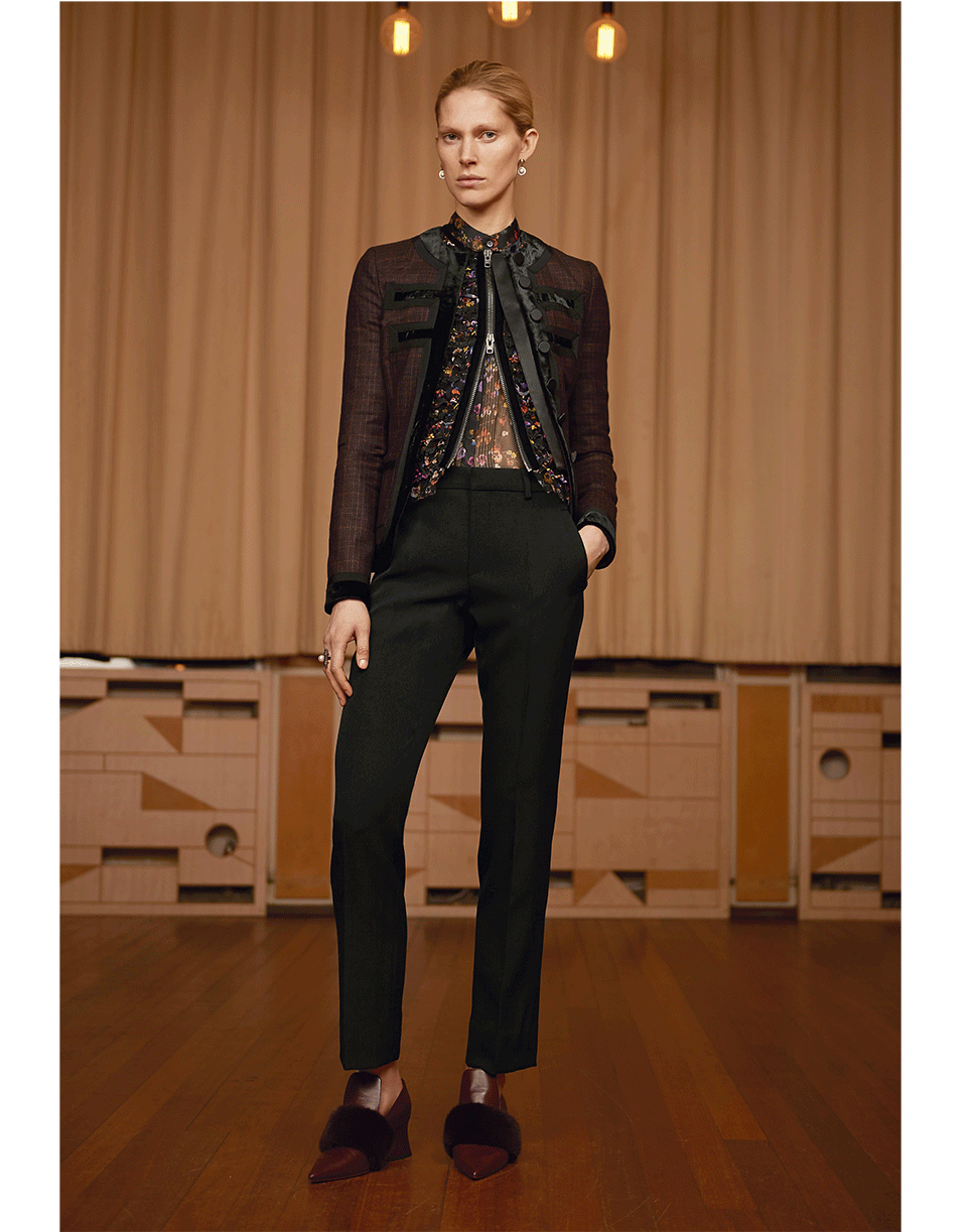 GIVENCHY-Pansy Print Tulle Jacket-