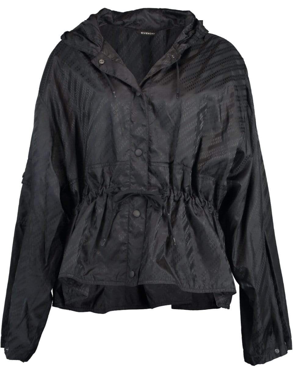 GIVENCHY-Gathered Logo Windbreaker-