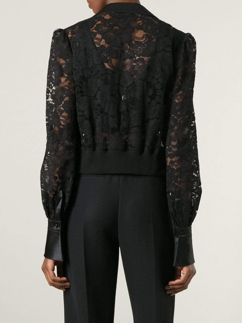 GIVENCHY-Lace And Satin Jacket-