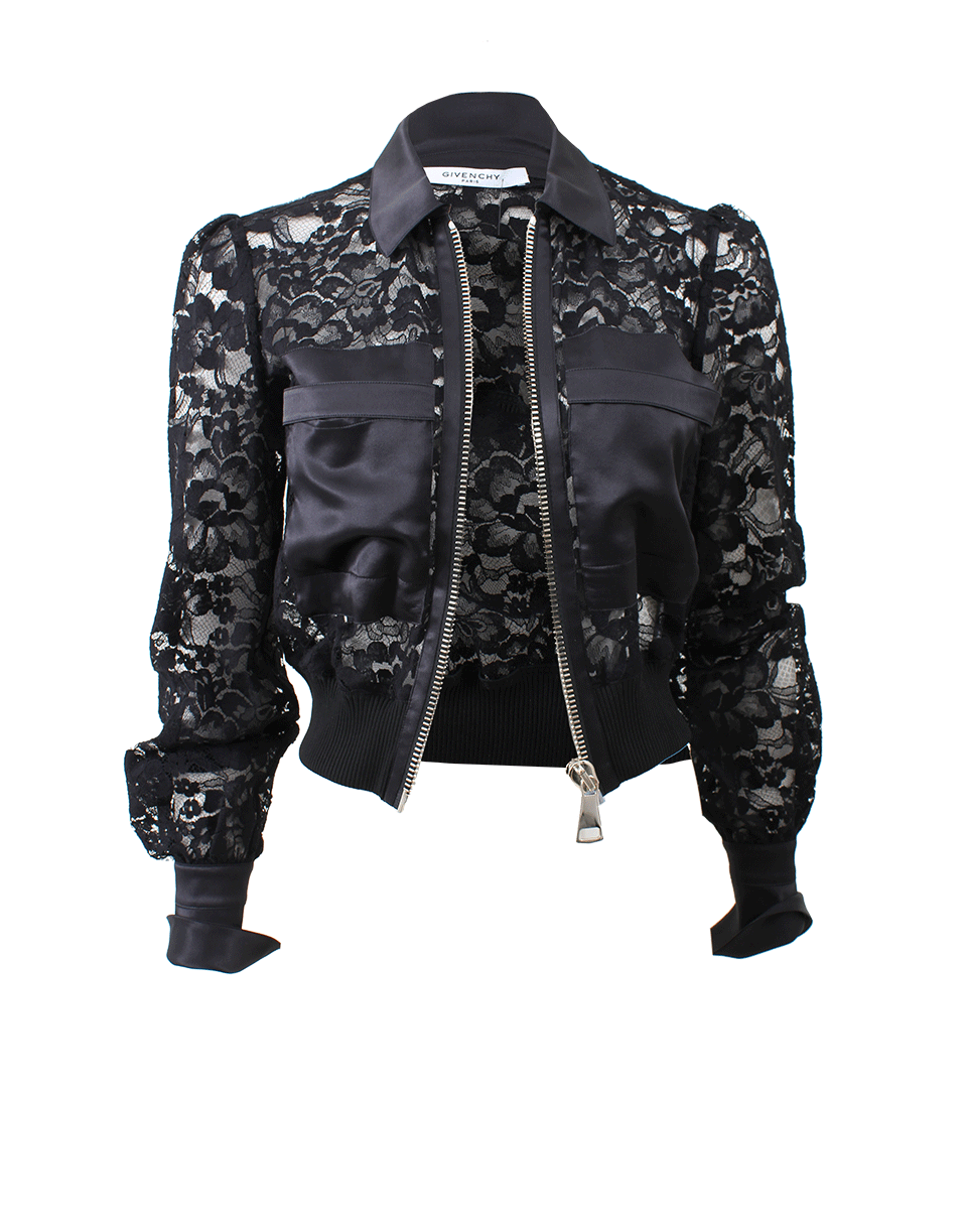 GIVENCHY-Lace And Satin Jacket-