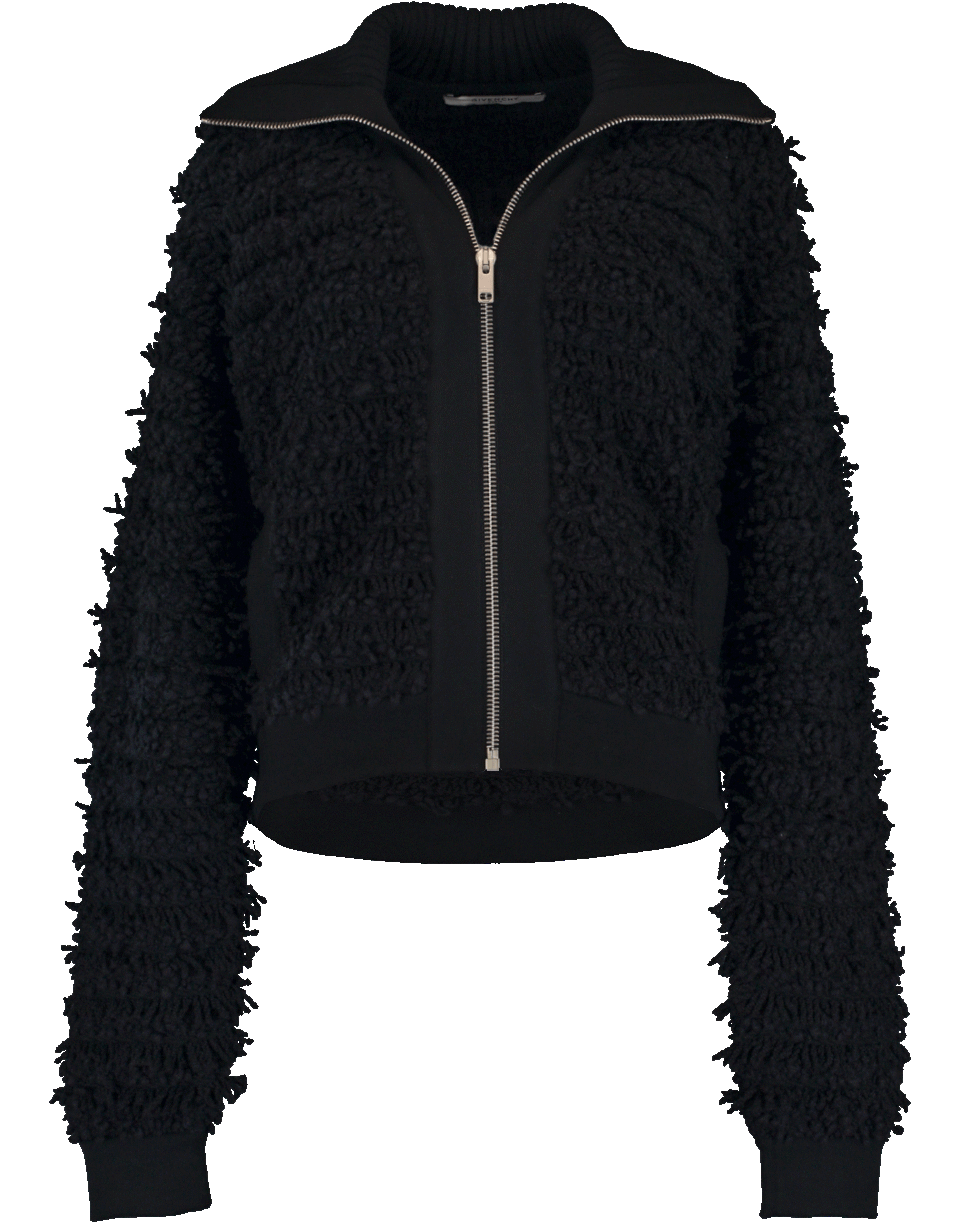 GIVENCHY-Knit Zip Up Jacket-