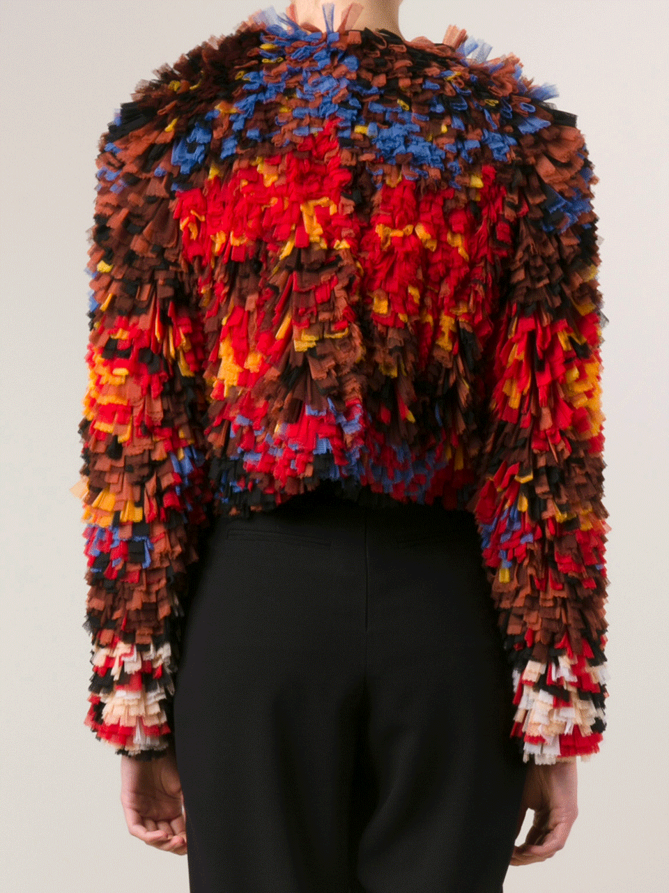 GIVENCHY-Mosaic Print Cropped Jacket-MULTI