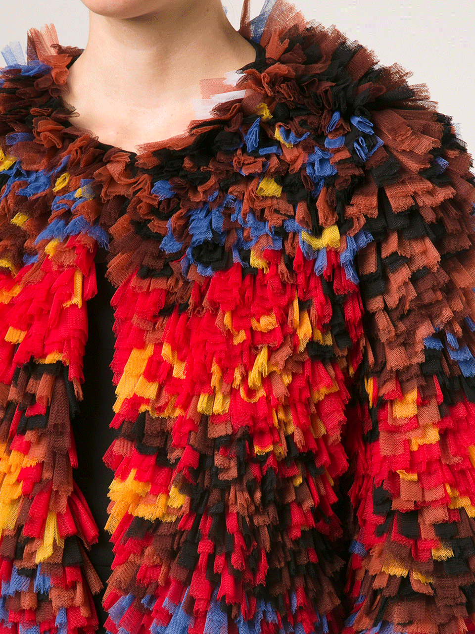 GIVENCHY-Mosaic Print Cropped Jacket-MULTI