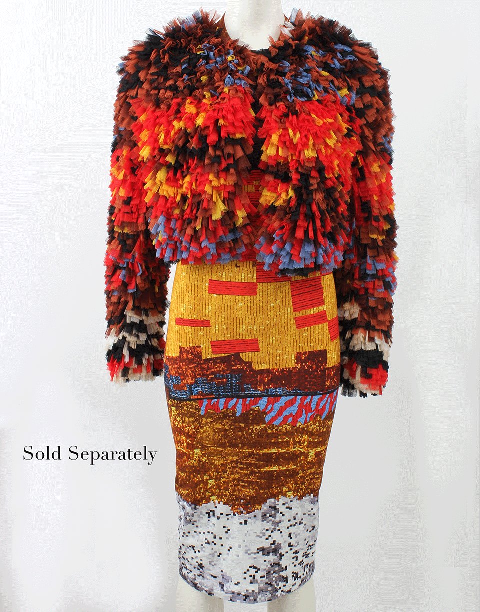 GIVENCHY-Mosaic Print Cropped Jacket-MULTI