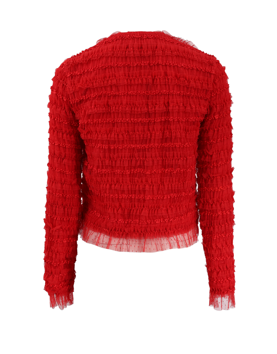 GIVENCHY-Tulle Ruched Jacket-