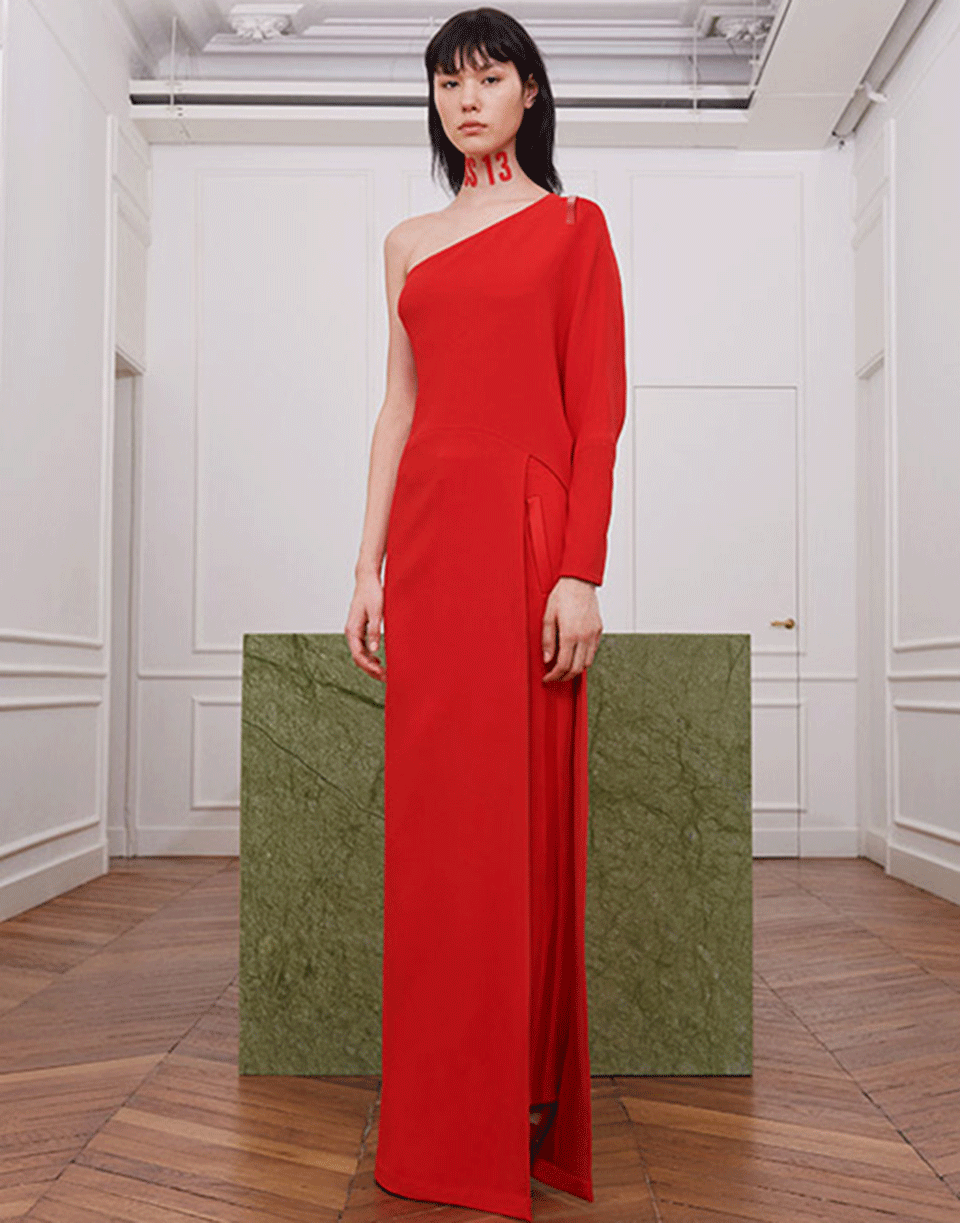 GIVENCHY-One Should Gown With Tux Pant-RED