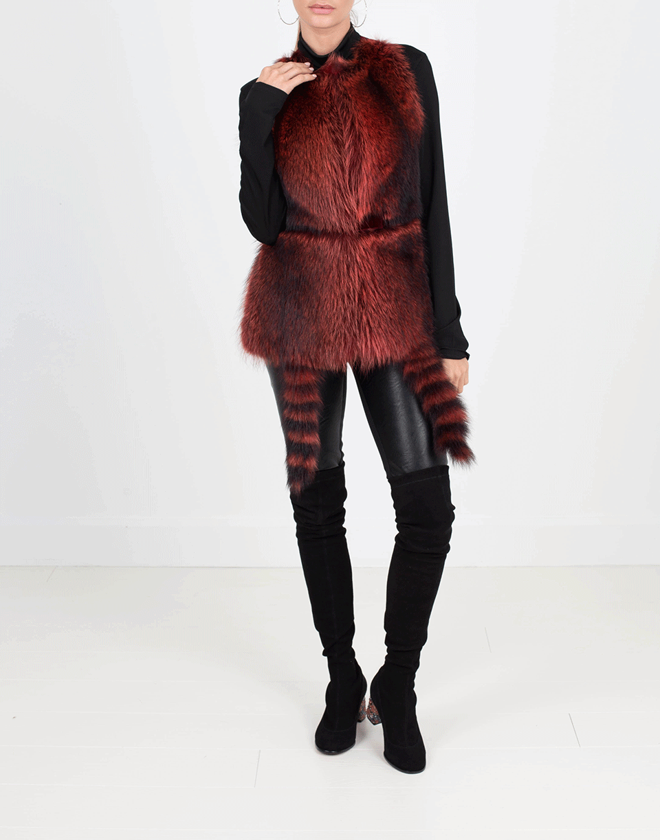 GIVENCHY-Backless Marmot Vest-RED/BLK