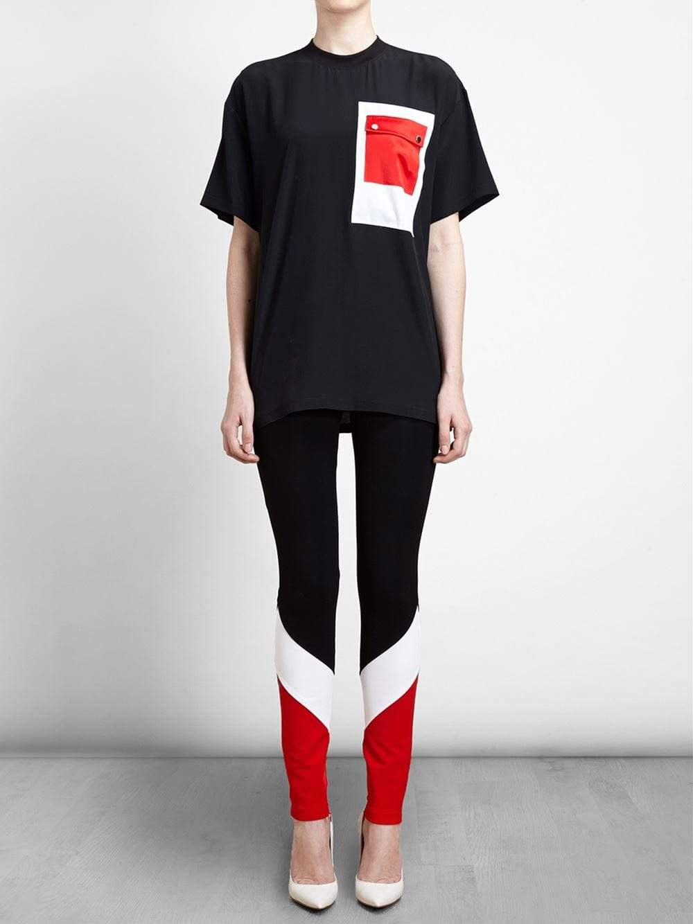GIVENCHY-Legging With Red Stripe-