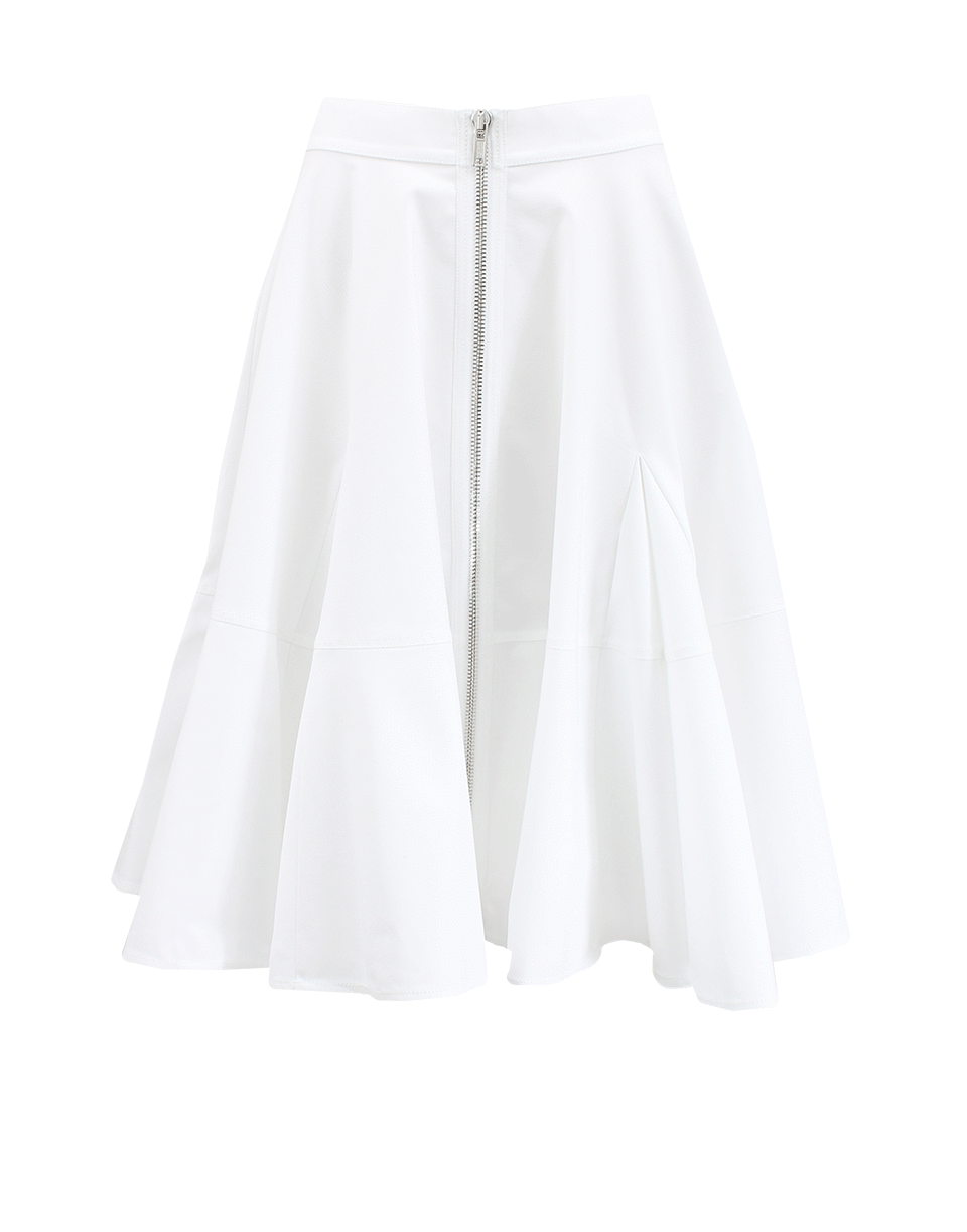 GIVENCHY-Full Cotton Pique Skirt-WHITE