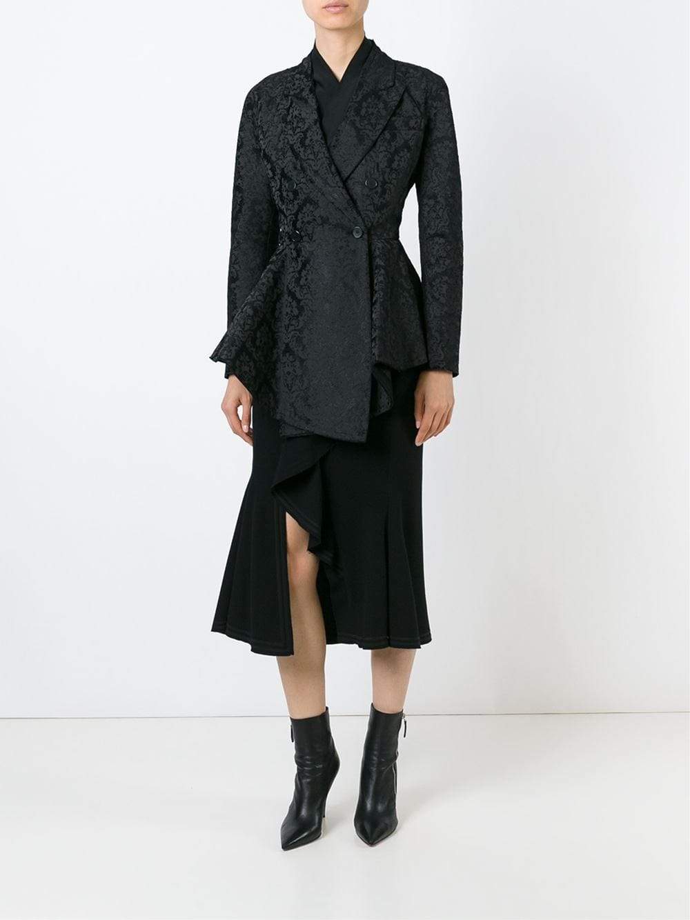 GIVENCHY-Asymmetrical Ruffle Skirt-