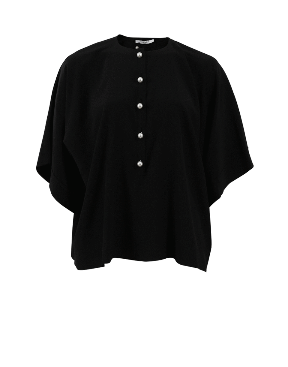 GIVENCHY-Pearl Neck Blouse-