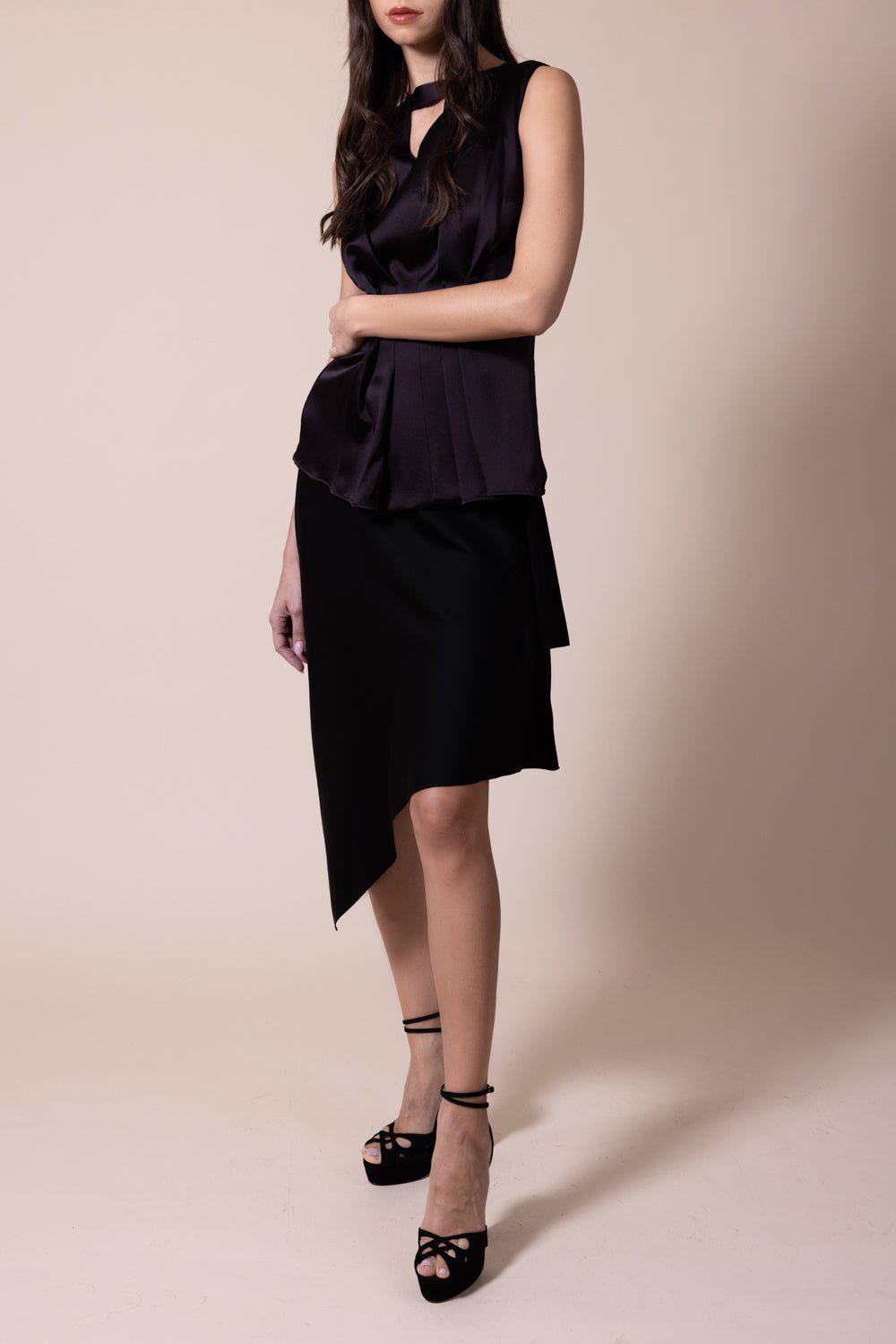 GIVENCHY-Button V-Neck Top-