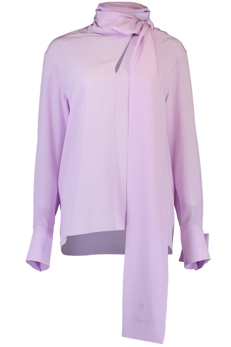 GIVENCHY-Long Sleeve Blouse With Lavaliere Collar-