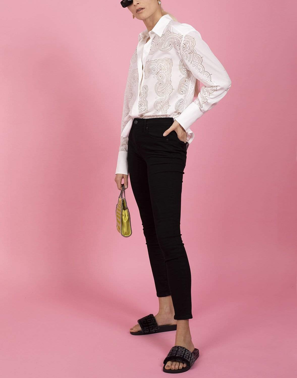 GIVENCHY-Long Sleeve Button Down Top-