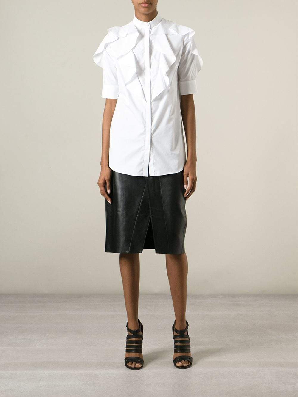 GIVENCHY-Ruffle Front Blouse-