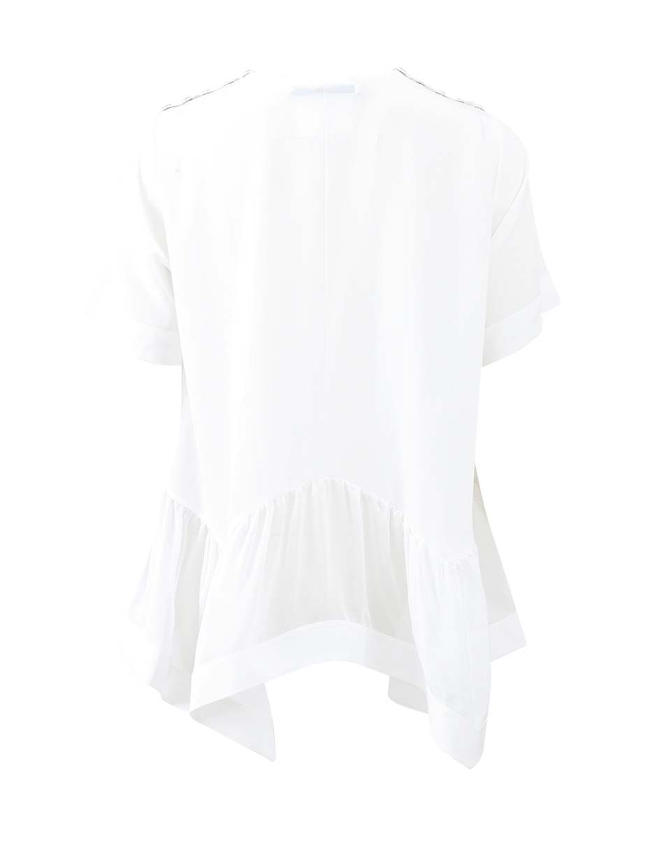 GIVENCHY-Peplum Snap Blouse-