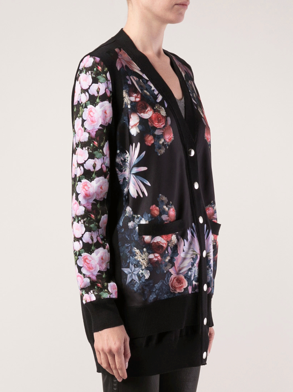 GIVENCHY-Silk Print Cardigan-