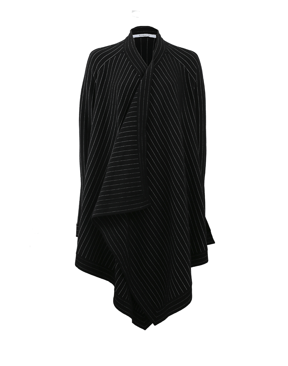 GIVENCHY-Draped Pin Stripe Cardigan-