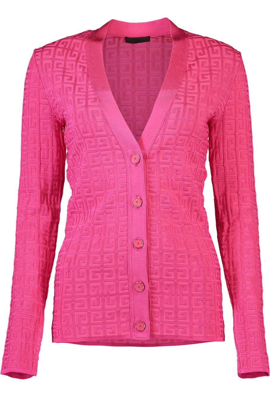 GIVENCHY-Button Up Fitted Monogram Cardigan-