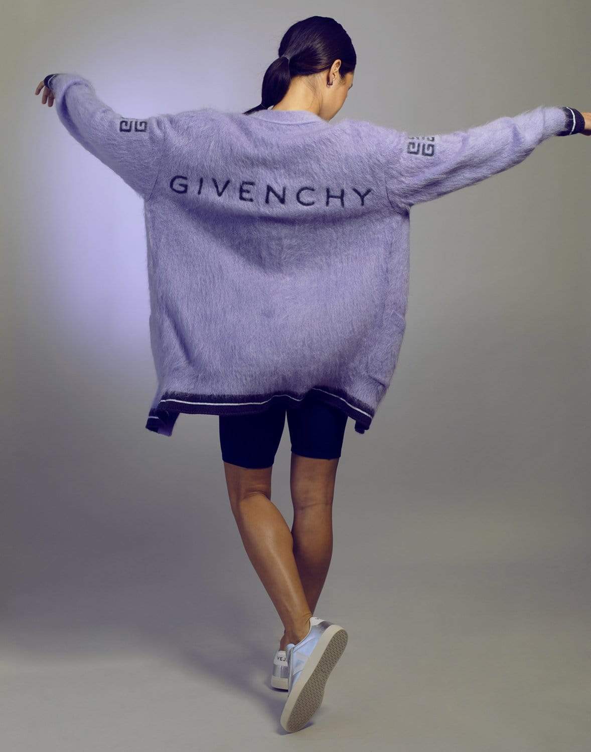 GIVENCHY-Givenchy Logo Back Cardigan-
