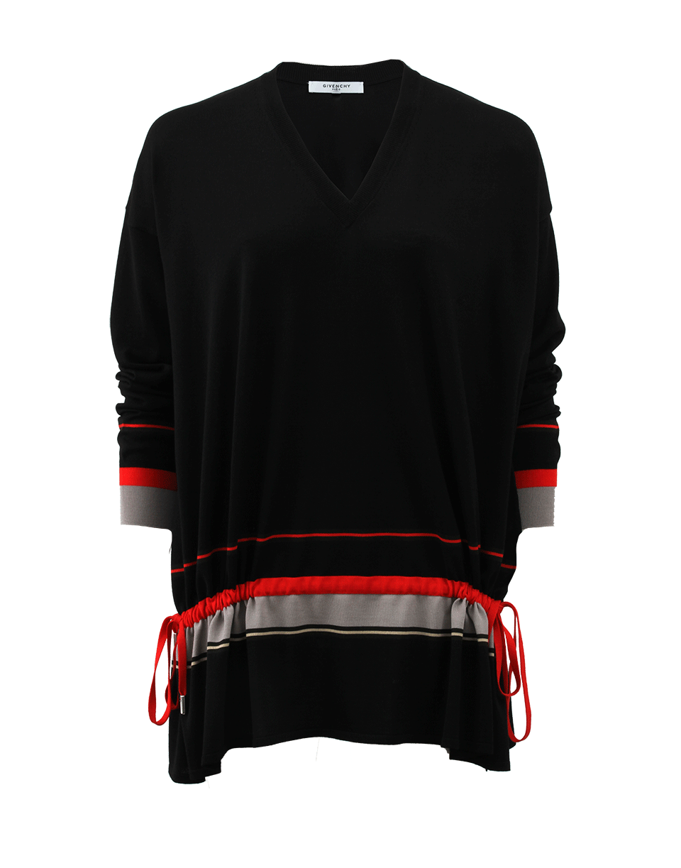 GIVENCHY-V-Neck Drawstring Pullover-