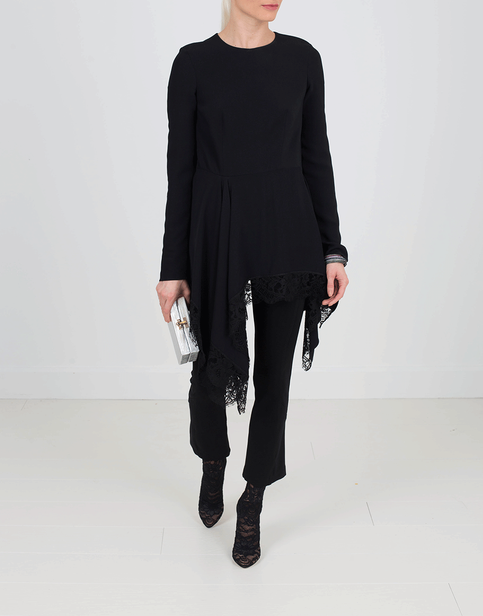 GIVENCHY-Peplum Lace Top-