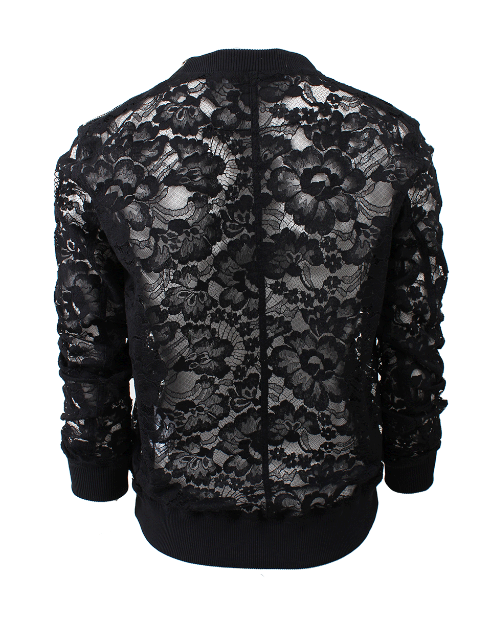 GIVENCHY-Zip Shoulder Lace Pullover-BLACK