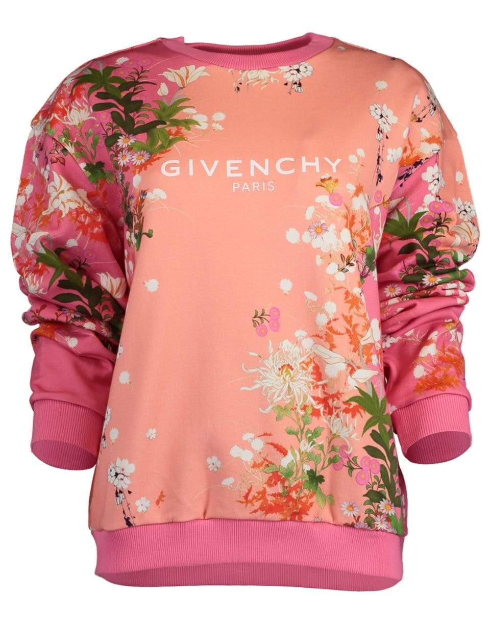 GIVENCHY-Sakura Print Sweatshirt-PINK