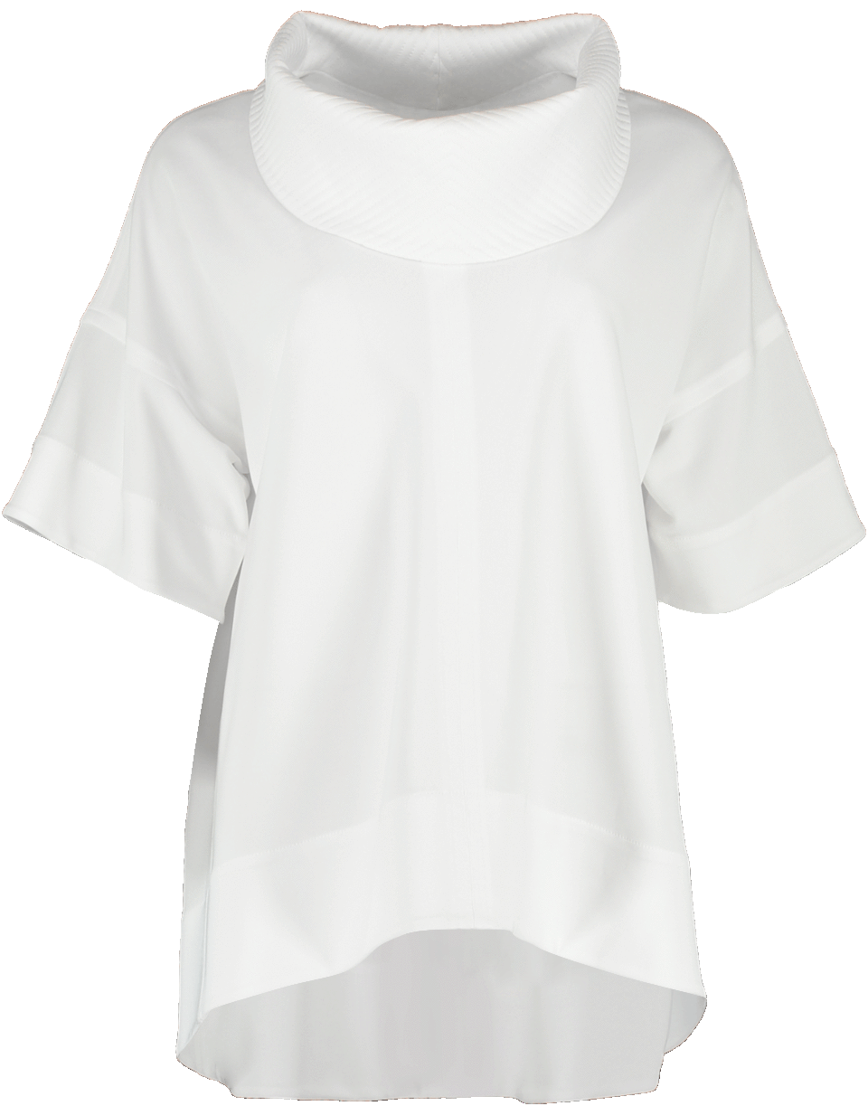 GIVENCHY-Cowl Neck Rounded Hem Top-