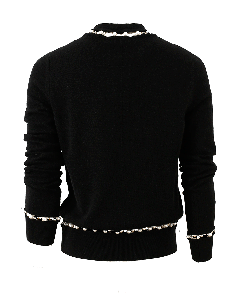 GIVENCHY-Pearl Trim Sweater-