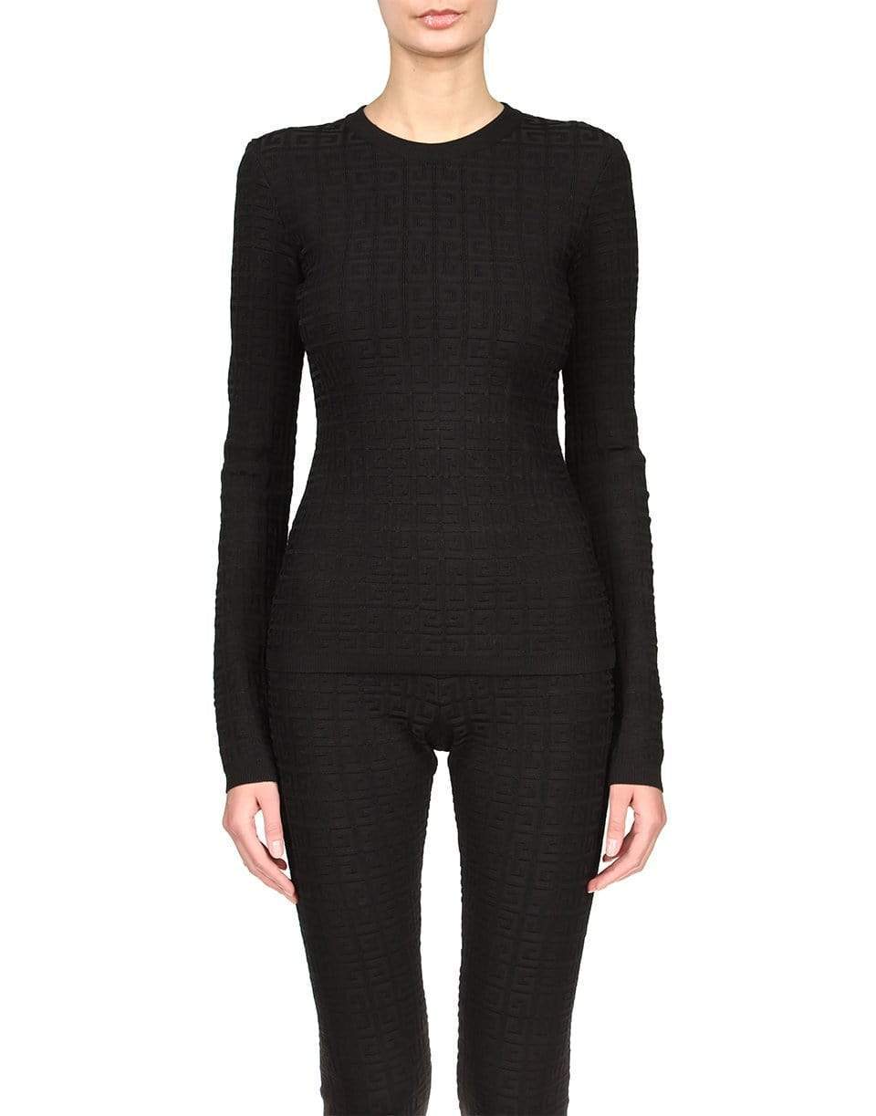 GIVENCHY-Black Viscose Monogram Sweater-