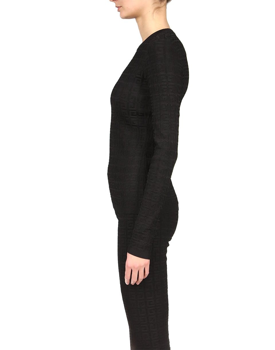 GIVENCHY-Black Viscose Monogram Sweater-