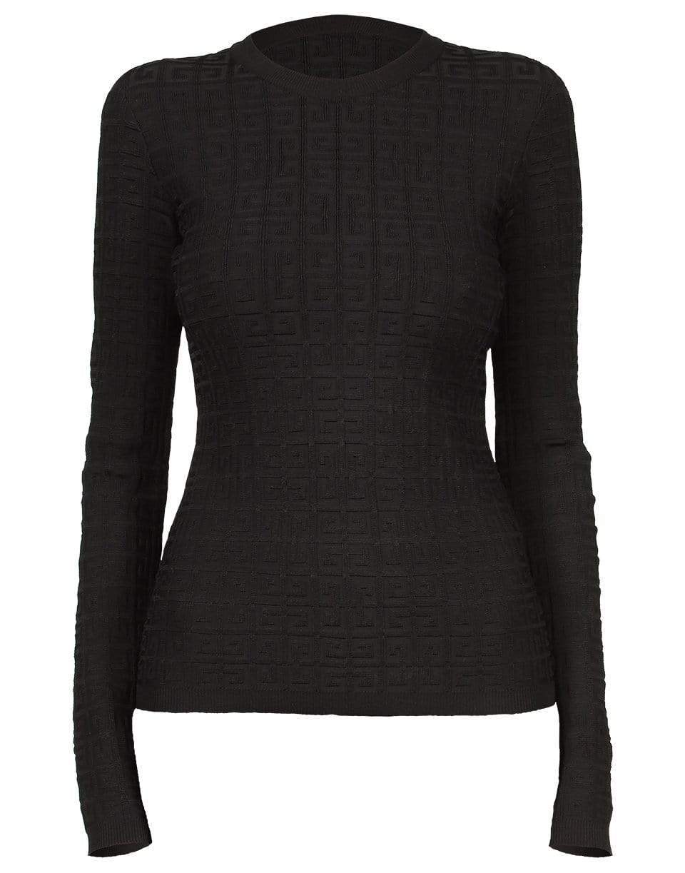 GIVENCHY-Black Viscose Monogram Sweater-