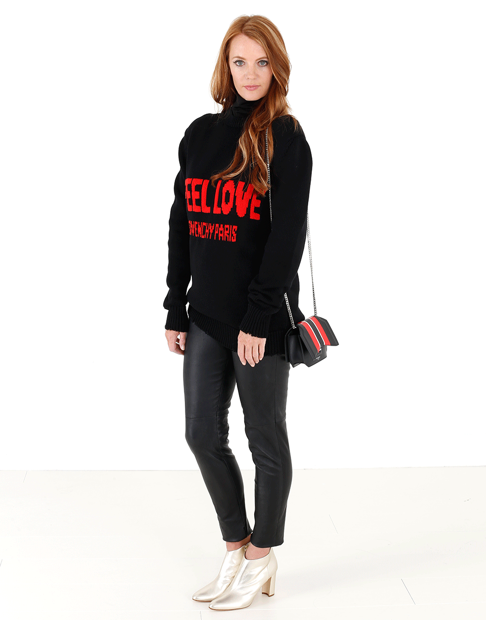 GIVENCHY-I Feel Love Pullover-BLK/RED
