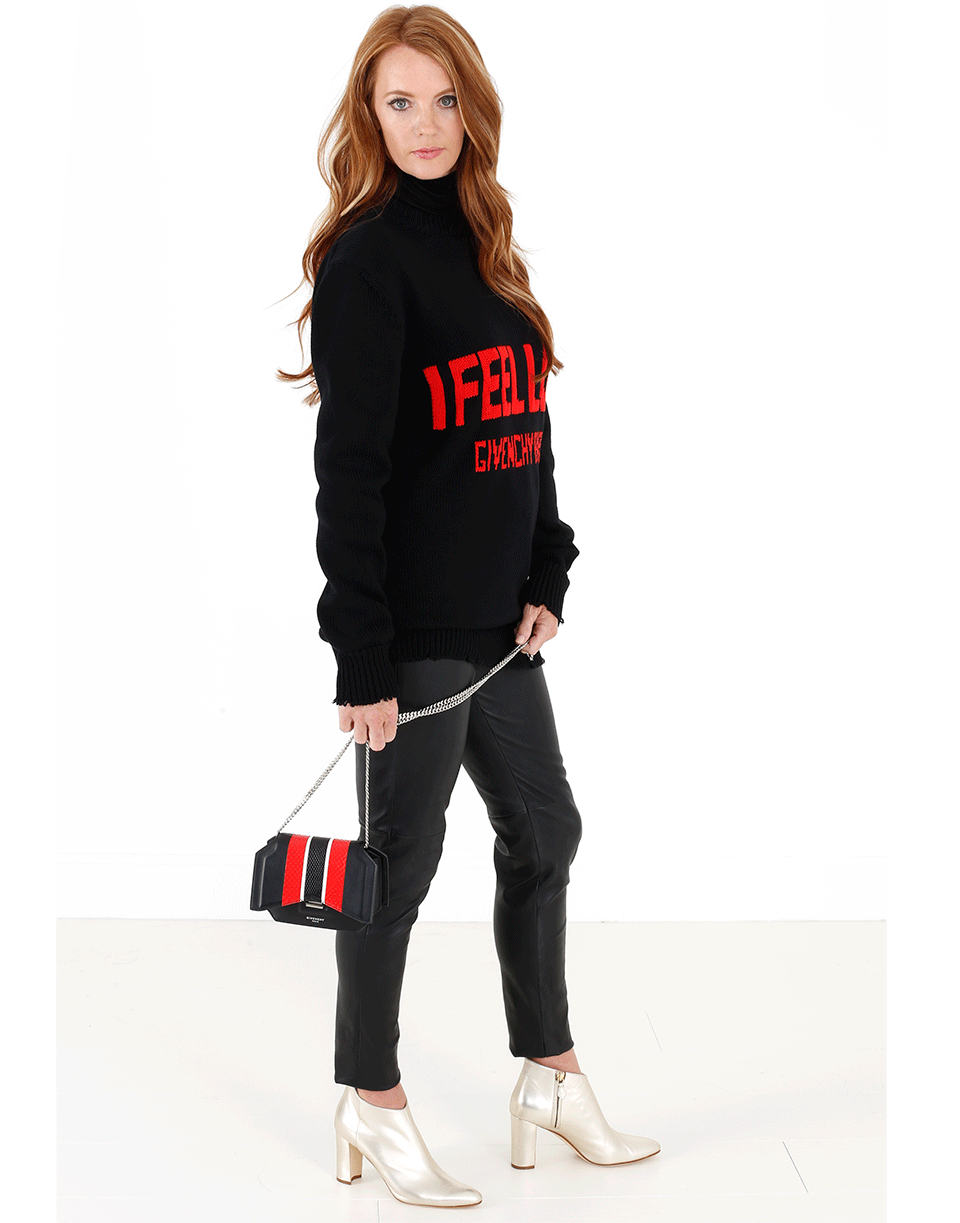 GIVENCHY-I Feel Love Pullover-BLK/RED