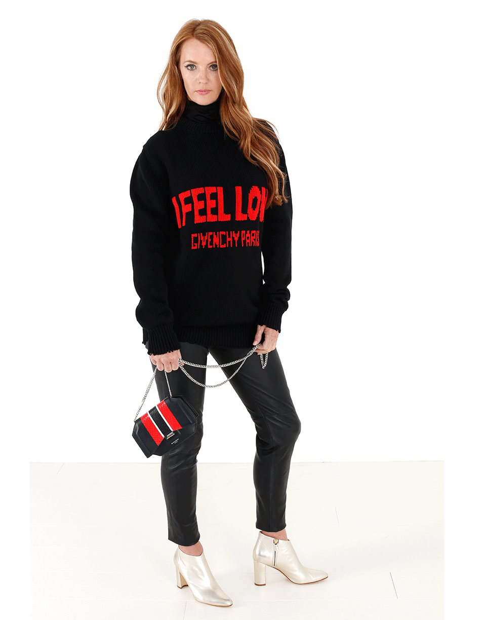 GIVENCHY-I Feel Love Pullover-BLK/RED