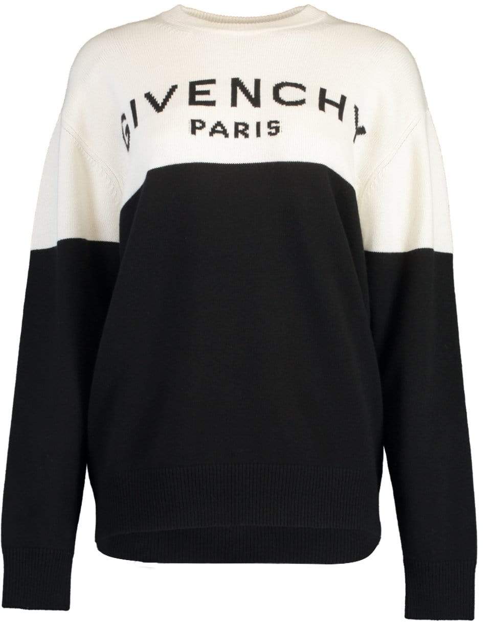 GIVENCHY-Bicolor Cashmere Sweater-